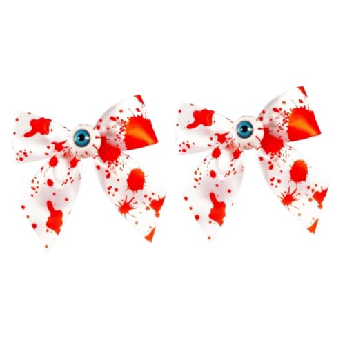 Healvian 2 Stück Schreckliche Augäpfel Halloween haarschmuck schrecklicher Haarring Schleife Haarring schrecklicher Kopfschmuck von Healvian