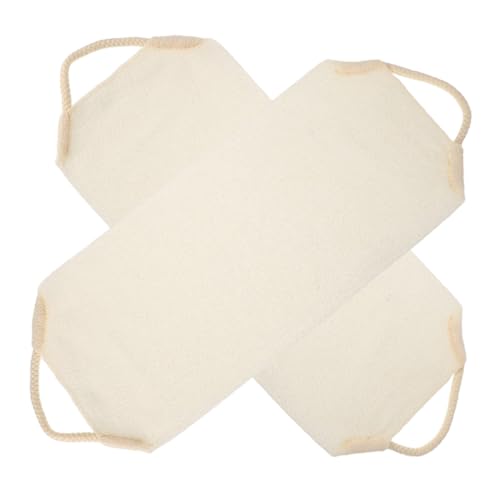 Healvian 2stücke Dehnbarer Peeling-rückenschrubber Für Dusche Exfolierendes Badetuch Für Körperreinigung Für Rücken Beine Und Füße Beige Waschhandschuh Für Effektive Hautpflege von Healvian