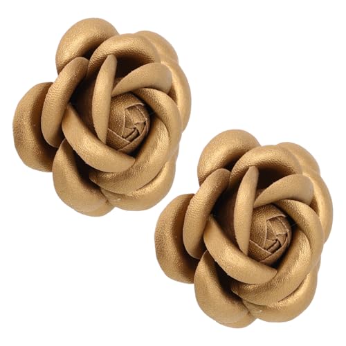 Healvian 2 Stück Schuhclips mit Rosen Design Abnehmbare Schuhdekoration für Damen Hochwertige PU Materialien Accessoires für Hochzeit Besondere Anlässe von Healvian