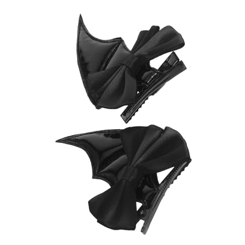 Healvian 2 Stück Schwarze Haarspangen mit und Fledermausflügel Design Einzigartige Halloween Haarklammern für Mädchen und Frauen Stilvolle Clips für Festliche Looks von Healvian
