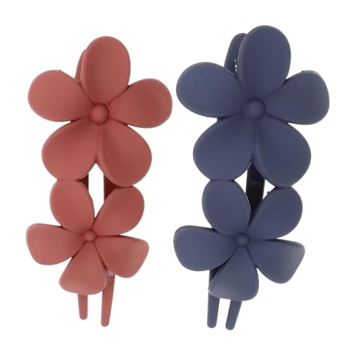 Healvian 2 Stück Sommerhaarpins Jay Rechnung Haarspangen für das Damenstyling Clips für Haarschmuck Klaue große Blumenhaarspangen für Frauen Haarklammern Blume Acryl von Healvian