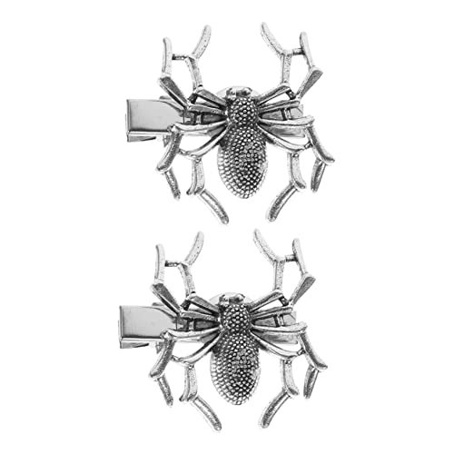 Healvian 2 Stück Spinnen Haarklammern für Halloween Gothic Haaraccessoires für Mädchen Robuste Haarnadeln für Kostüme Partys und Alltag von Healvian