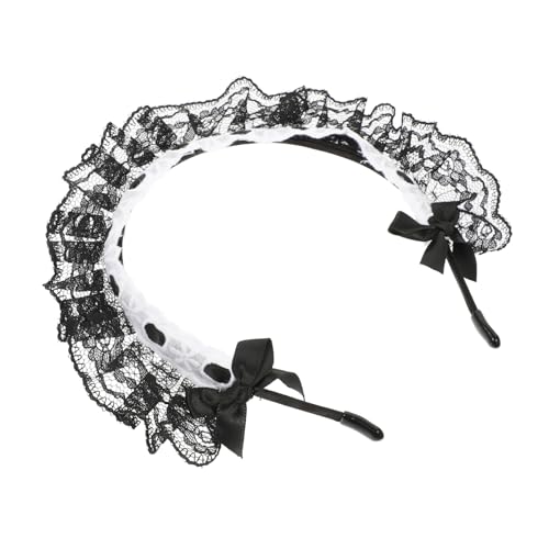 Healvian 2 Stück Spitzen Haarreif mit Schleifen Knoten Leichtes Stilvolles Kopfschmuck Accessoire für Braut Freundin Party und Cosplay Angenehmer Sitz Haarbeschädigung Schwarzes Design Healvian 2 Stück Spitzen Haarreif mit Schleifen Knoten Leichtes Stilvolles Kopfschmuck Accessoire für Braut Freundin Party und Cosplay Angenehmer Sitz Haarbeschädigung Schwarzes Design von Healvian