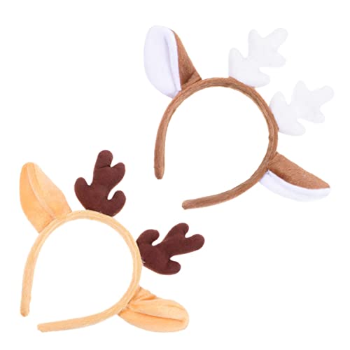 Healvian 2stücke Mädchen Weihnachts Stirnband Mit Niedlichen Rentiergeweihen Perfektes Haaraccessoire Für Festliche Anlässe Für Mädchen Für Weihnachten Und von Healvian