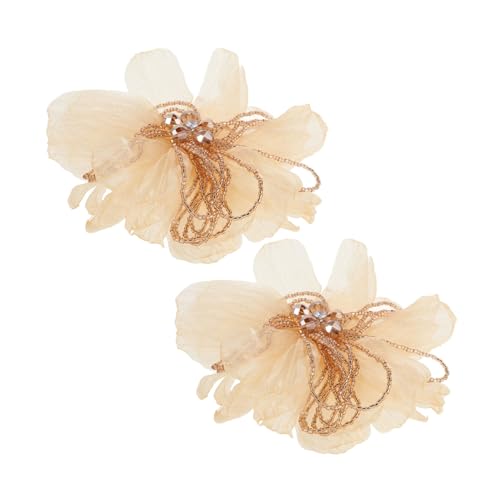 Healvian 2 Stück Stoff-blumenbroschen für Damen Handgefertigte Corsage Anstecknadeln Stilvolles Hochzeit Party Accessoire Sichere Befestigung für Kleid und Anzug von Healvian