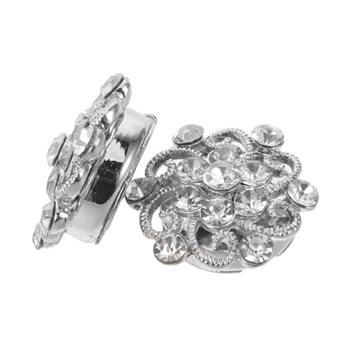 Healvian 2 Stück Strass Metall Manschettenknöpfe Cufflink Button Covers aus Legierung Abnehmbare Schmuckknöpfe für Hemdkragen Blusen und Jacken Modische Damen Knopf Accessoires Healvian 2 Stück Strass Metall Manschettenknöpfe Cufflink Button Covers aus Legierung Abnehmbare Schmuckknöpfe für Hemdkragen Blusen und Jacken Modische Damen Knopf Accessoires von Healvian