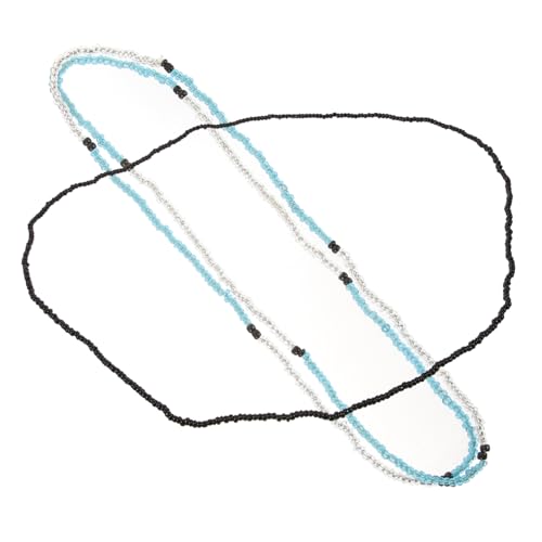 Healvian 2 Stück Stylische Beach Waist Chains Bikini Ketten mit Handgefertigten Perlen Modischer Taillenschmuck für Damen Langlebig für Strandmode und Badesaison von Healvian