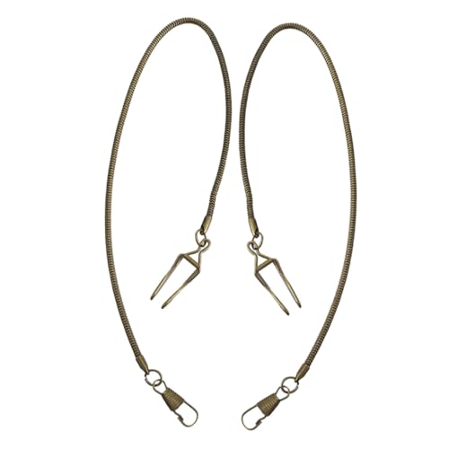 Healvian 2 Stück Taschenuhrkette Metallkette für Herren Vintage Stil Schlankes Design Langlebig und Einfach zu Befestigen Geeignet für Verschiedene Taschenuhren Modisches Accessoire von Healvian