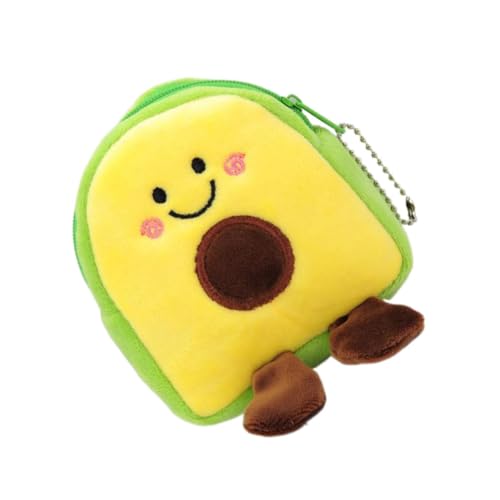 Healvian 2 Stück Teiliges Avocado Münzbeutel Cartoon Kleingeldbörse aus Kleiner Tragbarer Geldbeutel mit Reißverschluss Geeignet für Kosmetik Schlüssel Lippenstift für Damen von Healvian