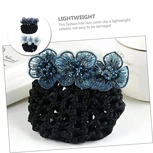 Healvian 2 Stück Teiliges Haarnetz Damen Haarknoten Netz mit Blumenmotiv Atmungsaktives Haarnetz für Ballett und Alltag Leichtes Langlebiges Haarschmuck Zubehör für Eleganten Dutt und von Healvian