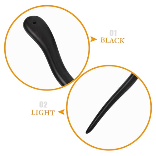 Healvian 2 Stück Teiliges Haarschmuck aus Natürlichem Retro Haarstäbchen Handgefertigte Glatte Haarnadeln für Damen Dekorative Haarklammern für Styling und von Healvian