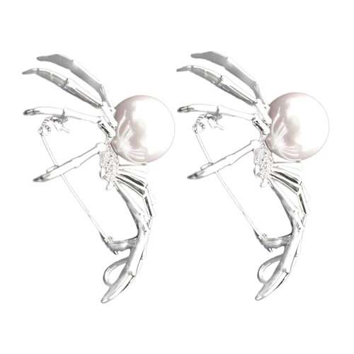 Healvian 2 Stück Teiliges Halloween Spinnenbroschen mit Künstlicher Perle Silberfarbene Anstecknadeln Modische Schmuckaccessoires für Kleidung Taschen und Partydekorationen Healvian 2 Stück Teiliges Halloween Spinnenbroschen mit Künstlicher Perle Silberfarbene Anstecknadeln Modische Schmuckaccessoires für Kleidung Taschen und Partydekorationen von Healvian