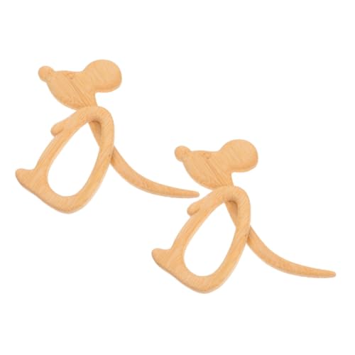 Healvian 2 Stück Teiliges Holzbrosche Maus Retro Tier-anstecknadel für Damen Leichter Langlebiger Schal Reverspin Vielseitig Einsetzbar für Vintage-outfits Pullover Schals und Jacken von Healvian