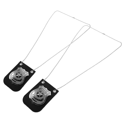 Healvian 2stücke Polizei-halskettenornamente Aus Legierung Und Pu Für Cosplay-party Partyzubehör Und Requisiten Für Junge Mädchen Realistisch Und Langlebig von Healvian