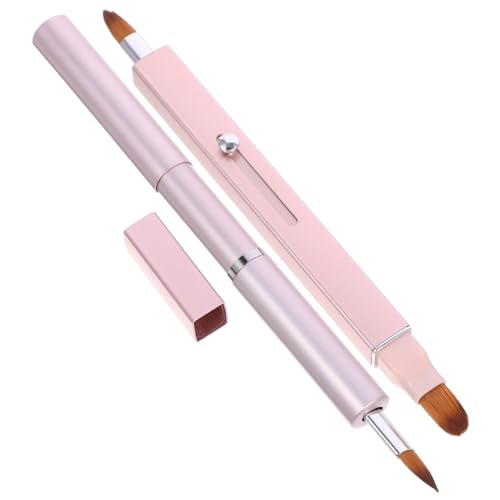 Healvian 2 Stück Teiliges Lippenpinsel Retractable Lippenstift Pinsel mit Weichen Nylonborsten Kompakt und Tragbar für Präzises Makeup und Einfache Anwendung für Unterwegs und Reise Damen von Healvian