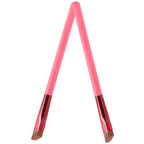 Healvian 2 Stück Teiliges Make Up Pinsel Schräger Augenbrauenpinsel und Eyeliner Pinsel Präzise Anwendung für Augenbrauen und Lidschatten Make Up Geeignet für Anfänger und Profis Rot von Healvian