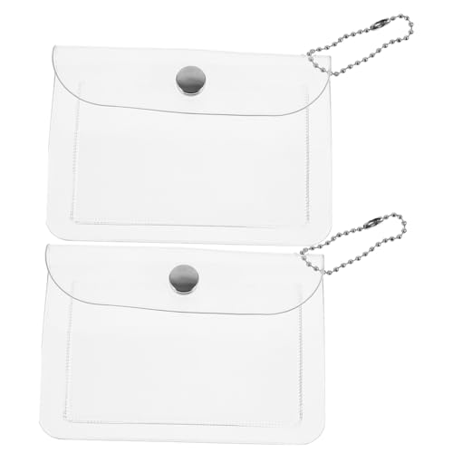 Healvian 2 Stück Teiliges Mini Notebook Cover und Transparenter Kartenhalter Tragbare und Schlüsselaufbewahrungstasche mit Großem Fassungsvermögen für Reise Party Shopping und Alltag von Healvian