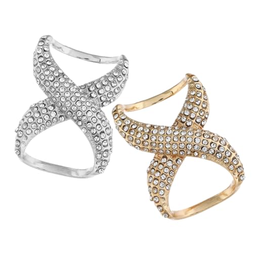 Healvian 2 Stück Teiliges Modische Strass Schalringe aus Langlebiger Stilvoller Schalclips für Damen Vielseitig als Tuch und Cardiganverschluss Praktisch und Stilvoll für Schicke von Healvian