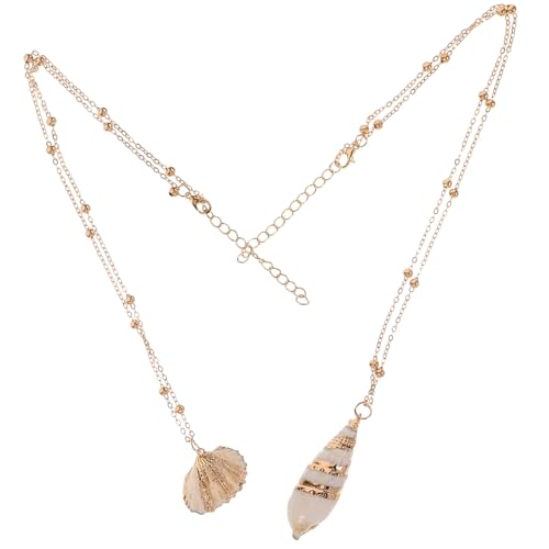 Healvian 2 Stück Teiliges Muschel Conch halsketten Kreative Mode halsaccessoires für Damen und Mädchen Natürliche Meeresinspiration Stilvoller Schmuck für Besondere Anlässe und von Healvian