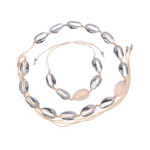 Healvian 2 Stück Teiliges Muschel Schmuckset Verstellbare Boho Halskette und Armband aus Silberfarbener Legierung für Damen und Mädchen Langlebig Alltagstauglich für Strand Party Healvian 2 Stück Teiliges Muschel Schmuckset Verstellbare Boho Halskette und Armband aus Silberfarbener Legierung für Damen und Mädchen Langlebig Alltagstauglich für Strand Party von Healvian