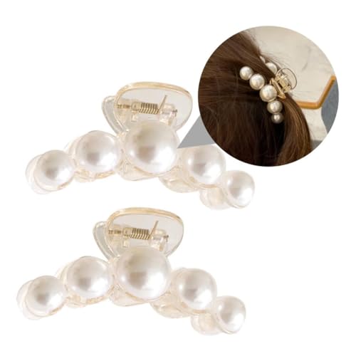 Healvian 2 Stück Teiliges Perlen Haarclip Mittelgroße Haarklammern für Damen Langlebiger Perlenschmuck Vielseitig Einsetzbar für Alltag Party und Reise Eleganter Haarschmuck für von Healvian