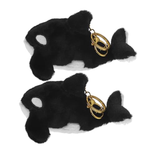 Healvian 2 Stück Teiliges Plüsch Schlüsselanhänger Set Weiches PP Baumwolle Kuscheltier Dekorativer Tier Anhänger für Rucksack und Tasche Langlebiges Formbeständiges Zufällige Farbe von Healvian