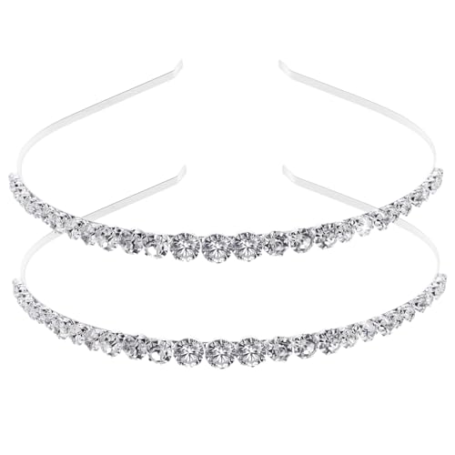 Healvian 2 Stück Teiliges Strass Haarband Haarschmuck Glänzende Haarkränze für Mädchen Party Foto Requisiten Leicht und Modisch von Healvian
