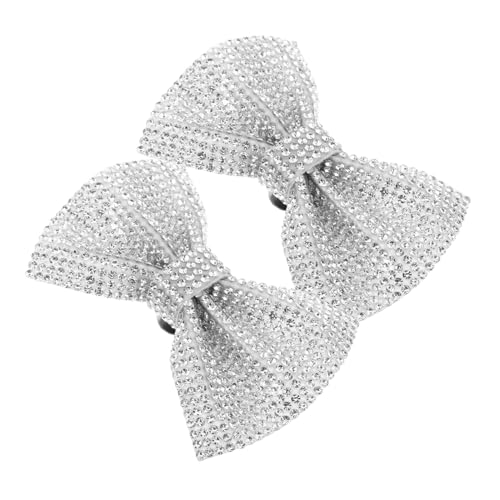 Healvian 2 Stück Teiliges Strass schuh charms Abnehmbare Schleifen designs aus Funkelndem Material Stilvolle Schuhdekoration für Damen Vielseitig Einsetzbar bei Hochzeit Party und Alltag von Healvian