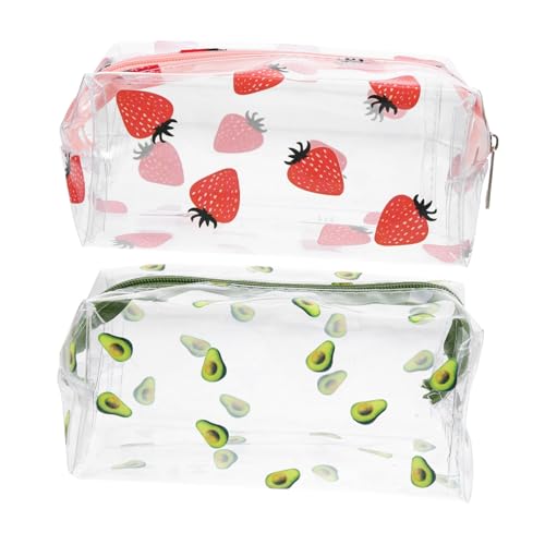 Healvian 2 Stück Teiliges Transparentes Kosmetiktaschen Wasserabweisend Reißfest Großer Reise Organizer für Make Up und Toilettenartikel Leicht Modisch Vielseitig Praktisch für Unterwegs von Healvian