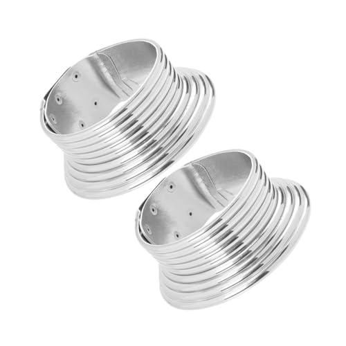 Healvian 2 Stück Teiliges Tribal Halskette für Damen Breites Afrikanisches Choker Collier in Silber Chunky Ethno Schmuck mit Einzigartigem Design Modisches Accessoire für Alltag und von Healvian