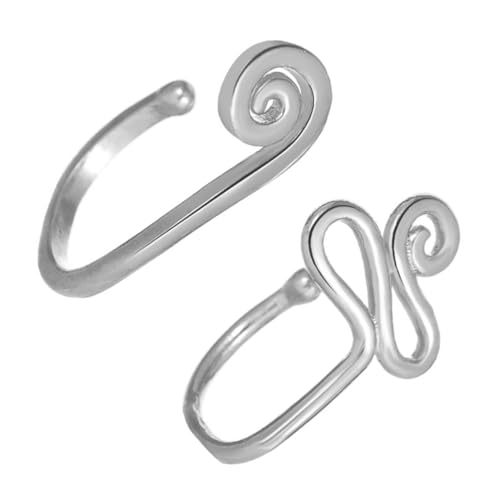 Healvian 2 Stück Teiliges U Förmiges Fake Nose Ring aus Hochwertiger Legierung Rostfrei Kreative Schnecken und Schlangenform Modischer Nasenschmuck Durchbohrung für Frauen von Healvian