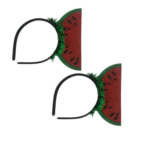 Healvian 2 Stück Teiliges Wassermelonen Haarreifen Leichtes Haarschmuck mit Einzigartigem Design für Party Deko Cosplay und Festliche Anlässe für Damen und Mädchen von Healvian
