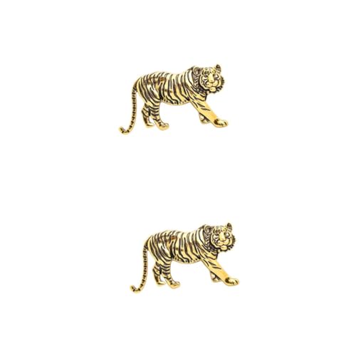Healvian 2 Stück Tiger Brosche für Anzug Kleidung Stylisches Abzeichen für Männer Auffälliger Tiger Haarschmuck Vielseitig Einsetzbar Schal oder Hut Accessoire Langlebig Leicht von Healvian