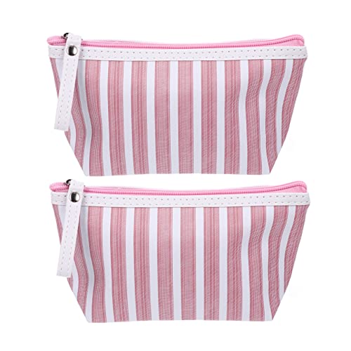 Healvian 2 Stück Tragbare Kosmetiktasche mit Streifenmuster Praktische Toiletten Organizer für Make Up und Pflegeartikel für Reisen und Alltag Healvian 2 Stück Tragbare Kosmetiktasche mit Streifenmuster Praktische Toiletten Organizer für Make Up und Pflegeartikel für Reisen und Alltag von Healvian