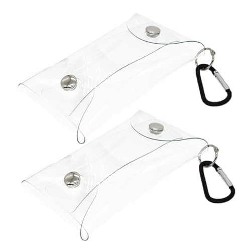 Healvian 2 Stück Transparente Schlüssel Aufbewahrungstaschen aus Wasserabweisendem Kompakte Leichte Organizer Beutel für Reisen und Alltag Praktische Mehrzwecktaschen mit Modischem Design von Healvian
