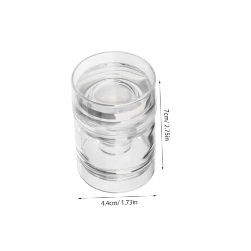 Healvian 2 Stück Transparenter Nail Art Stempel aus Weichem Silikon French Manicure Stamping Tool mit Klarer Stahlschablone Kompakt und Reisefreundlich für Präzise DIY Nagelkunst von Healvian
