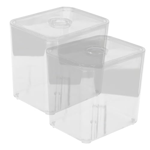 Healvian 2stücke Schminke Organizer Box Für Wattestäbchen Zahnstocher-organizer Kleine Aufbewahrungsbox Wiederverwendbar Mit Guter Textur Und Verarbeitung Kompakt Und Platzsparend von Healvian