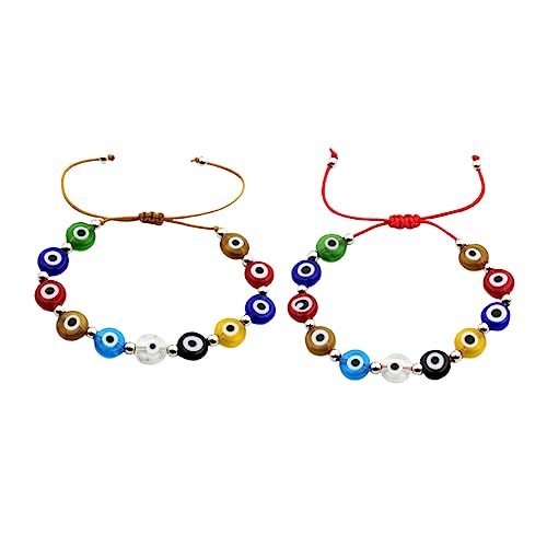 Healvian 2 Stück Verstellbare Böser Blick Armbänder für Handgefertigte Perlenarmbänder mit Blauen Augen für Damen und Herren Perfektes Partner für Verschiedene Anlässe Healvian 2 Stück Verstellbare Böser Blick Armbänder für Handgefertigte Perlenarmbänder mit Blauen Augen für Damen und Herren Perfektes Partner für Verschiedene Anlässe von Healvian