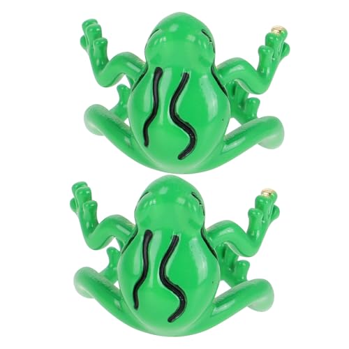 Healvian 2 Stück Verstellbare Damenringe Süße Grüne Frosch motive Leichte Vielseitige Tier ringe für Alltag und Party Offene Anpassbare Schmuckstücke für Damen von Healvian