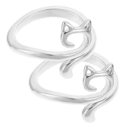 Healvian 2 Stück Verstellbare Garnringe Legierung Finger Häkelringe Praktische Strickwerkzeuge für Bequemes und Effektives Stricken Schmuckstücke Tragbar von Healvian