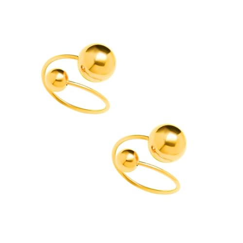 Healvian 2 Stück Verstellbarer Damenring Eleganter Perlenring Modisches für Besondere Anlässe für Frauen Goldfarbenes Design von Healvian
