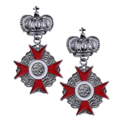 Healvian 2 Stück Vintage Brosche Filigrane Legierung Anstecknadeln mit und Schild Design Modische Reversnadeln für Herren und Damen Vielseitig für Arbeit Party Abschlussball und von Healvian