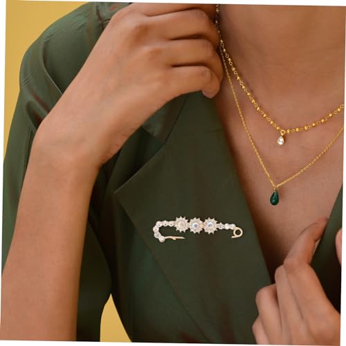 Healvian 2 Stück Vintage Broschen Damen Funkelnde Strass Metall Anstecknadeln Schmuckpins für Hochzeit Mantel Pullover Accessoires für Frauen und Mädchen von Healvian