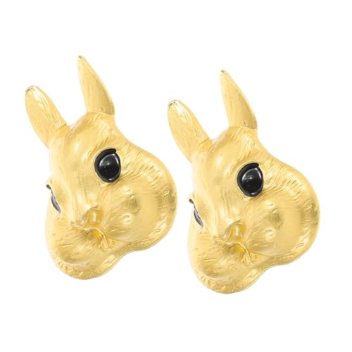 Healvian 2stücke Kaninchen-brosche Mit Vintage-design Tierbrosche Für Damen Aus Legierung Hasen-anstecker Für Kleidung Schmuck Für Partys Und Alltagsstyle von Healvian