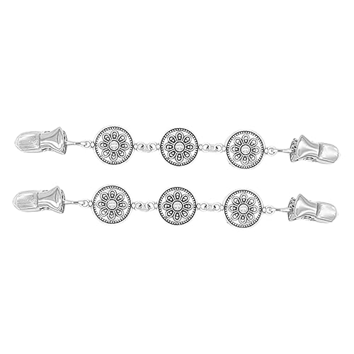 Healvian 2 Stück Vintage Cardigan Clips Langlebiger Legierung Runde Metall Sweater Broschen für Damen Vielseitiger Schal und Pulloverhalter Rutschfest und Stilvoll von Healvian