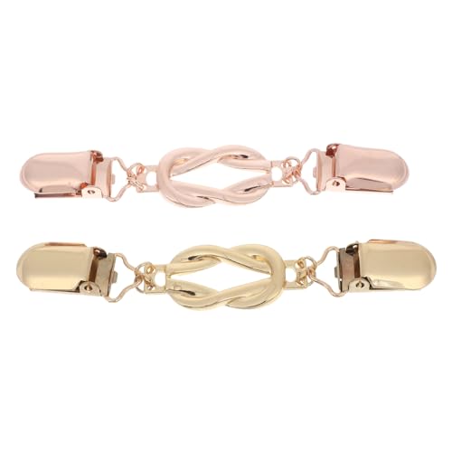 Healvian 2 Stück Vintage Cardigan Clips Retro Pullover Broschen für Damen Vielseitige Schulter und Kragenverschlüsse Legiertem Material Einfach Anzubringen Lösen für Schals und Pullover von Healvian