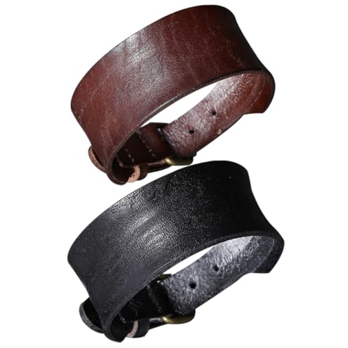 Healvian 2 Stück Vintage Herren Lederarmband Retro Punk Armband Rindsleder in Schwarz und Braun Langlebiges Metall Modisches Herrenaccessoire für Alltag und Hip Hop Look Healvian 2 Stück Vintage Herren Lederarmband Retro Punk Armband Rindsleder in Schwarz und Braun Langlebiges Metall Modisches Herrenaccessoire für Alltag und Hip Hop Look von Healvian