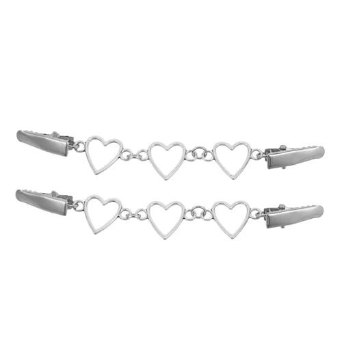 Healvian 2 Stück Vintage Herz Ketten Clips aus Langlebiger Zinklegierung Romantische Strickjacken und Blusen Clips mit Retro Design Vielseitiger Cardigan und Schalverschluss für von Healvian