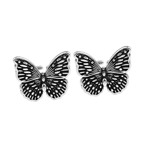 Healvian 2 Stück Offene Ringe Verstellbar Kupfer Valentinstag Jubiläumsgeschenke Fingerringe für Frauen Eleganter Schmetterlingsmuster Schmuck von Healvian