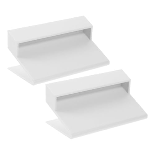 Healvian 2 Stück Visitenkartenhalter aus Langlebigem Material Kreativer Schreibtischkartenständer mit Kompakter Platzsparender Konstruktion für Büro und Ausstellung Einfache Installation von Healvian